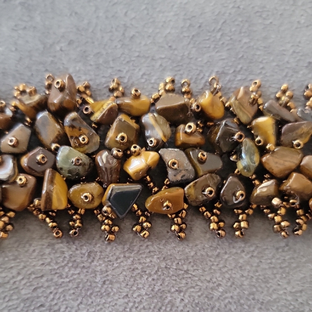 Tiger Eye Brown Beaded Bracelet